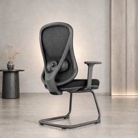 Chaise de bureau exécutive ergonomique pivotante en maille avec base chromée pour salle de réunion scolaire (vente en gros)