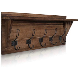 Estante <span class=keywords><strong>de</strong></span> Almacenamiento Multifuncional <span class=keywords><strong>de</strong></span> <span class=keywords><strong>Madera</strong></span> <span class=keywords><strong>de</strong></span> un Solo Nivel, Moderno y Grande, Personalizado, <span class=keywords><strong>para</strong></span> Montar en la Pared, con Ganchos <span class=keywords><strong>para</strong></span> <span class=keywords><strong>Toallas</strong></span>, Ecológico - Product Image 1