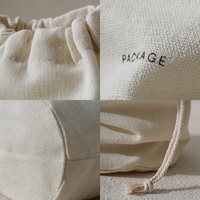 Sac en lin à cordon de serrage avec logo personnalisé, fond rond, pochette cylindrique 3D pour emballage cadeau et rangement