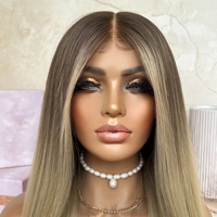 Peluca de Cabello Humano 100% con Cutículas Alineadas, Sin Pegamento, Lisa, con Línea de Cabello Pre-arrancada, Nudos Pre-decolorados, Encaje Pre-cortado, Lista para Usar para Mujeres