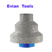 Evian 20 35 50mm Meule diamantée à pas variable, filetage M10, pour l'élargissement de trous dans les comptoirs en pierre de quartz