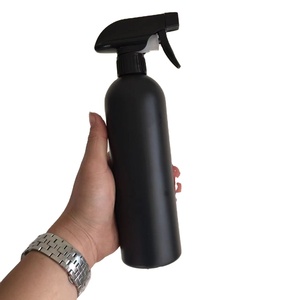 500ml 16oz vazio HDPE redondo cilíndrico resistente a produtos químicos plástico preto matte gatilho spray garrafa com preto gatilho pulverizador - Product Image 2
