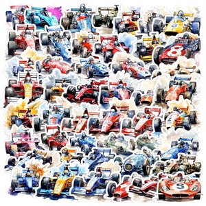 Autocollant de voiture de course F1 sportif, étanche, éblouissant et cool en vinyle pour la décoration des fêtes - Product Image 1