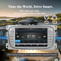 Lecteur multimédia de navigation GPS tactile 7 pouces compatible Carplay Android Auto Radio pour Ford Focus Mondeo Galaxy/C-max/S-max