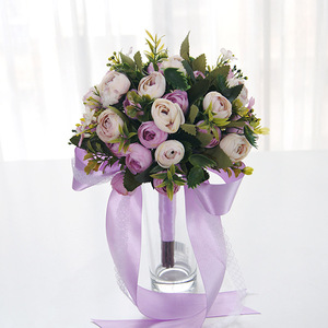 O-X0115 Artificielle Soie Fleurs <span class=keywords><strong>Pivoine</strong></span> Bouquets Roses <span class=keywords><strong>De</strong></span> <span class=keywords><strong>Mariée</strong></span> Poenies Fleur Fleurs Bouquets pour Mariage Décoration <span class=keywords><strong>de</strong></span> La Maison - Product Image 4