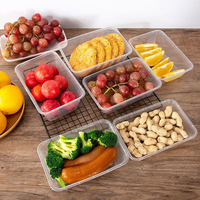 Récipient alimentaire hermétique en plastique jetable sans Bpa à emporter congélateur à micro-ondes boîte de rangement pour déjeuner transparente chauffante et étanche