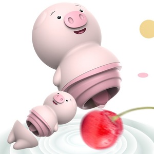 Vibrateur en silicone en forme de cochon mignon et sexy, pour stimulation clitoridienne et des mamelons, avec fonction de léchage de clitoris, pour orgasme rapide, rechargeable par USB, 6 vitesses, étanche - Product Image 2