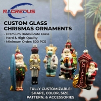Boule de Noël en verre motif Casse-Noisette, Père Noël, Ours, Docteur, Chicago, pour cadeaux à suspendre, en borosilicate, fournisseur de marques privées, ODM, vente en gros