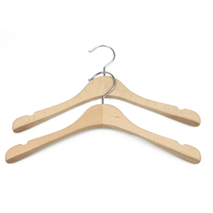 Cintres en bois de luxe <span class=keywords><strong>haut</strong></span> de gamme avec rainures antidérapantes pour femmes et vêtements pour enfants pour accrocher des chemises pour femmes - Product Image 1