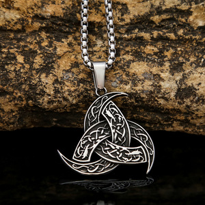 Yunnique-collar con colgante de acero inoxidable con tótem solar vikingo, diseño geométrico unisex, joyería de regalo - Product Image 5