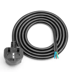 Kabel tembaga Universal AU SAA, sertifikat RCM standar 7.5A 250V 0.5mm2 3 Pin Prong Plug kabel daya AC