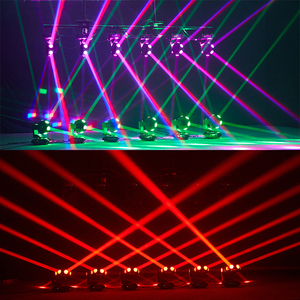 Lampu Meteor api terbang kepala berputar tak terbatas, lampu strobo klub panggung disko DJ 6x40w RGBW - Product Image 3