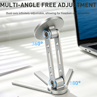 Support d'ordinateur de bureau/lit en alliage d'aluminium MDH-ZJ24 à hauteur réglable, magnétique et flexible, pour cheveux raides (ou : pour cheveux lisses)