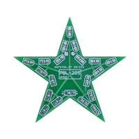 Kit de formation DIY pour étudiants : Lumière LED dégradée en forme d'étoile à cinq branches pour l'apprentissage de la soudure de Noël (rouge, vert, bleu)
