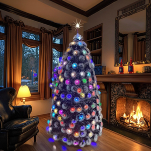 Hot Selling 210CM 7 Ft Fiber Optic PVC Artificial Plastic Christmas <b>Tree</b> and Decorations with <b>LED</b> <b>Lights</b> Lighting String - Product Image 6