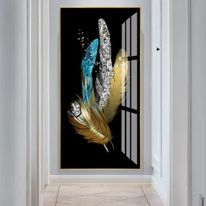 आधुनिक सार नॉर्डिक पंख लाइनों चित्र कैनवास पोस्टर प्रिंट दीवार की सजावट के लिए घर पंख कला चित्रों सजावट