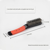 Brosse de nettoyage automobile pour scories de soudure et grilles, fil de laiton, manche en silicone, usage intensif, OEM LEBANG