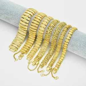 Grace Wholesale Price Multiple Specifications Dubai Ladies Jewelry Gold Plated Cuban Bracelet For Men