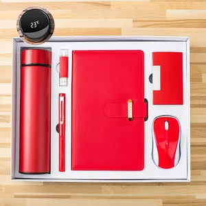 Wholesale Vacuum Cup + Pen + USB Flash Drive + A5 Notebook Men Gift Set For Customization