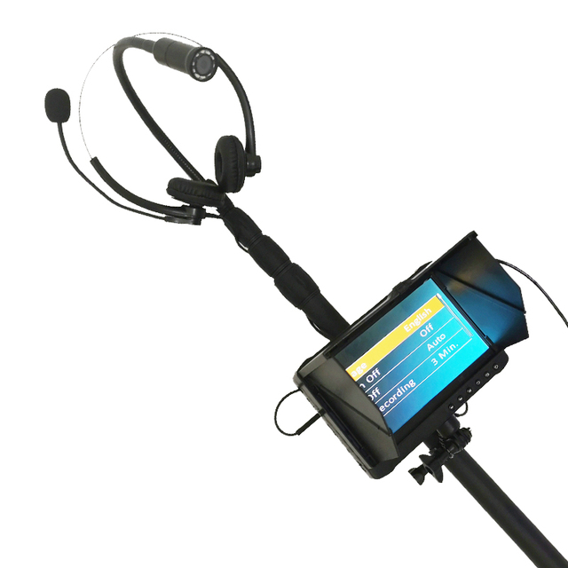 HD Visual Audio Video Telescopic Pole Security Inspection Camera for Earthquake Rescuing Two-way Intercom Life Detector
