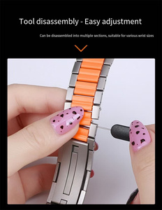 <span class=keywords><strong>Bracelet</strong></span> de montre en alliage d'aluminium et de titane de haute qualité pour <span class=keywords><strong>Apple</strong></span> <span class=keywords><strong>Watch</strong></span> 49 46 42 40 mm <span class=keywords><strong>Ultra</strong></span>, <span class=keywords><strong>bracelet</strong></span> réglable en caoutchouc inoxydable avec incrustation 5G - Product Image 4