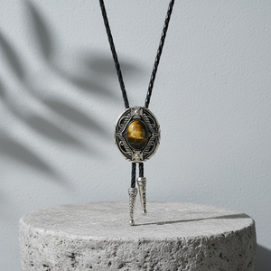 Corbata de Cuero Genuino Estilo Vaquero Occidental Retro de Lujo para Camisa Polo, Accesorio de Camisa Casual de Negocios - Product Image 1