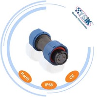 Enchufe impermeable hembra WEIPU de 2 pines IP68 SP1710/S2 plástico PC PPS soldadura roscada latón 2 3 4 5 7 9 10 conector sp1711 sp1712