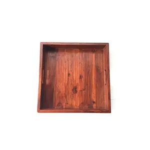 Bandeja de Servir de Madera Premium con Asas para Cocina, Comedor, Mesa de Desayuno, Mesa de Café y Decoración del Hogar, Bandeja Elegante - Product Image 1