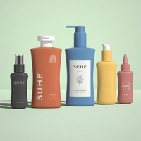 Bouteille pompe en plastique PET personnalisée en forme d'os, 50ml, 100ml, 250ml, pour shampoing, sérum et lotion de soin, avec marquage à chaud