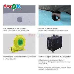 Sayok 7m <span class=keywords><strong>Inflatable</strong></span> rạp chiếu phim Lều inflable planeta chiếu planetarium <span class=keywords><strong>Dome</strong></span> cho các trường học giáo dục các sự kiện ngoài trời nhà - Product Image 5