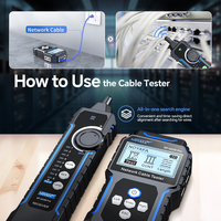 Localizador de Cables de Red NOYAFA NF-8209Pro, Medidor de Longitud, Verificador PoE, Detector de Fallas CAT5/CAT6 RJ45, 1 Año de Garantía, Alta Precisión