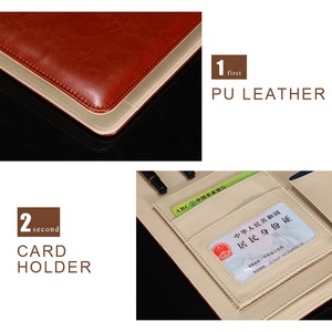 Faxu da tập tin thư mục danh mục đầu tư compendium padfolio với A4 notepad thẻ & túi tài liệu bút Vòng màu nâu Vòng chất kết dính - Product Image 3