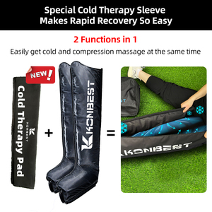 Custom Logo 6-Chamber 5200mAh Lithium <b>Battery</b> Air <b>Pump</b> System Full Leg Massager Compression Pressure Therapy Adjustable Size - Product Image 4