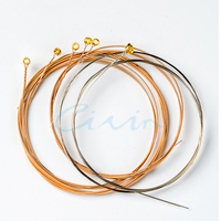 Folk Guitar Strings 11-52 Custom Logo Steel Core Anti-rust Brass Nickel Plated Ball End Durable Acoustic Guitar Strings Set
