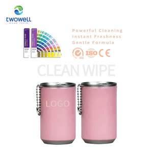 Lenços Umedecidos <span class=keywords><strong>Mini</strong></span> Fiber Clean em Lata para Chaveiro, Portáteis, Atacado de Fábrica - Product Image 1