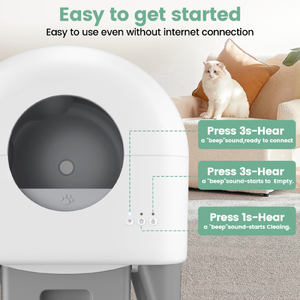 OEM Cat Litter Box Self Cleaning Smart Cat Litter Box Toilet <strong>Robot</strong> APP Control 76L Large Automatic Cat Litter Box Self-cleaning - Product Image 5
