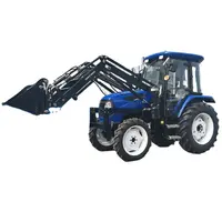 4WD Mini Tractor with Front End Loader and Backhoe Loader