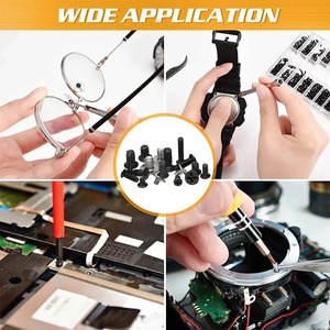 Juego de 360 tornillos Phillips de cabeza plana de acero inoxidable M2 M2.5 M3 KM, acabado negro, para ordenadores portátiles, gafas y otros dispositivos. - Product Image 5