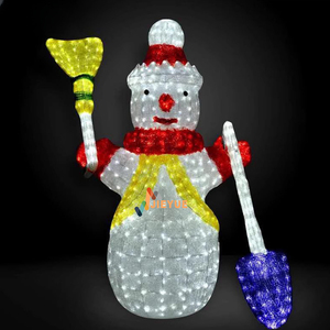 Lumières décoratives de Noël personnalisées en forme de bonhomme de neige lumineux 3D pour l'aménagement paysager extérieur, les <span class=keywords><strong>activités</strong></span> de centre commercial d'<span class=keywords><strong>Halloween</strong></span> - Product Image 2