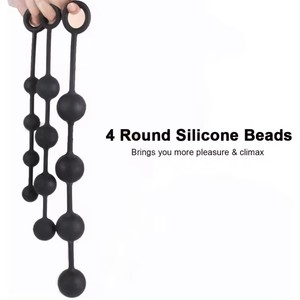 Tapón Anal de silicona grande, Vaginal dilatador, cuentas anales, expansor de tapón Anal Unisex, Juguetes sexuales vibrantes con 4 bolas - Product Image 2
