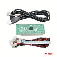 Module de contrôle DIY USB à latence nulle pour arcade, carte de circuit pour joystick PC, compatible MAME 2 broches avec câble et bouton poussoir