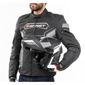 Chaqueta de viaje Befast BLUME CE de 3 capas Negro Rojo XL - Product Image 4