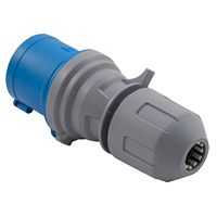 Prise mâle industrielle ZNPON 16A 6H 230V 3 broches 2P+E IP44 CEE Forme EN/IEC60309 Norme européenne Bleue P12342