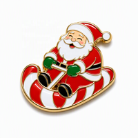 Broche personnalisée en émail souple, motif Père Noël, bonbon à la menthe, canne à sucre, homme en pain d'épices, pour revers de veste