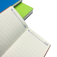 Carnet de notes à couverture souple en cuir PU de couleur fluo, carnet de notes de poche pour écoliers