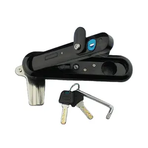 Black coated Zinc Swing Handle Rod Control Lock Market Electronic Panel Lock Latch SK1-S0005