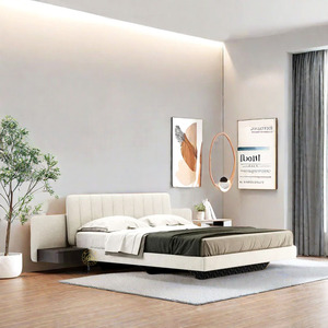 <span class=keywords><strong>Letto</strong></span> Matrimoniale King Size di Lusso Moderno in Legno Massello e Pelle, Set di Mobili Imbottiti per <span class=keywords><strong>Camera</strong></span> <span class=keywords><strong>da</strong></span> <span class=keywords><strong>Letto</strong></span> Principale, Ideale per Matrimoni - Product Image 1