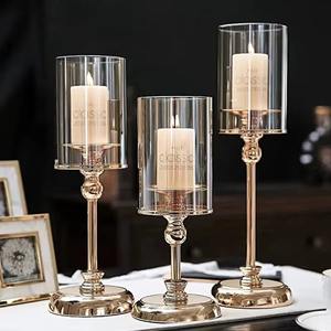 Candelabro de Metal Blanco de Alta Calidad con Diseño Floral, Centro de Mesa de Lujo Dorado Vintage de 50 cm x 1.2 m, Sin Electricidad, para Bodas - Product Image 3