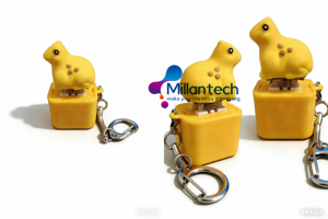 Millantech Frog - Llavero LED con Sonido, Juguete Antiestrés de Plástico Ecológico con Forma de Rana, Botón de Descompresión, Colgante Electrónico - Product Image 6