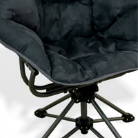 Chaise de camping pliable pivotante à 360 degrés, structure en acier, chaise lune doublée polaire, pour pique-nique, pêche, loisirs en extérieur, OEM